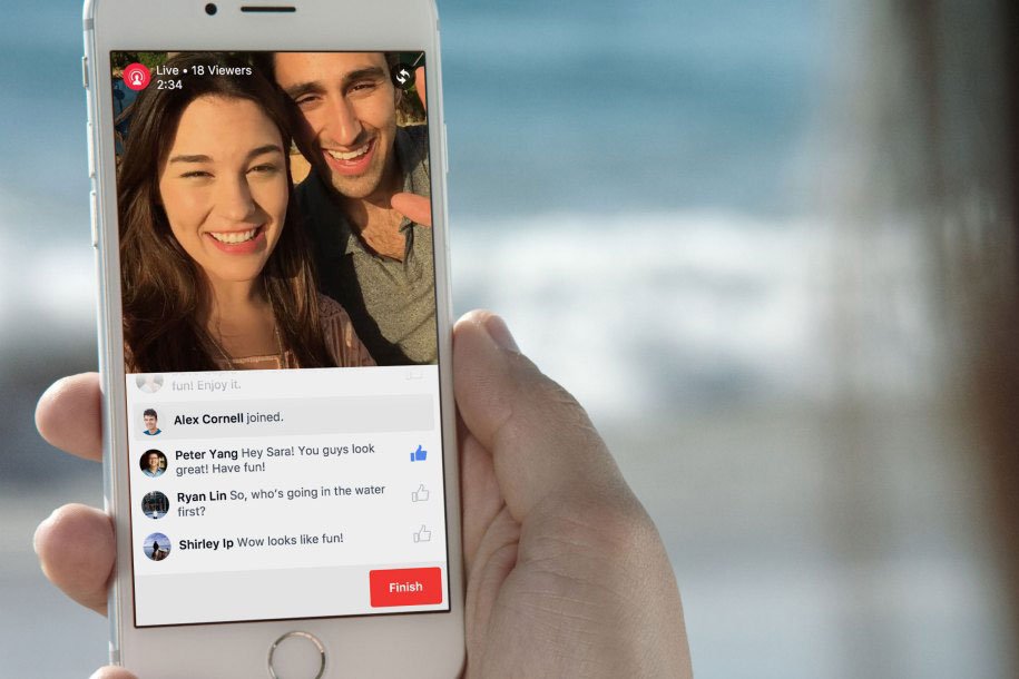 Facebook adds Live API to it's platform, increasing viewership (photo credit: Adweek)